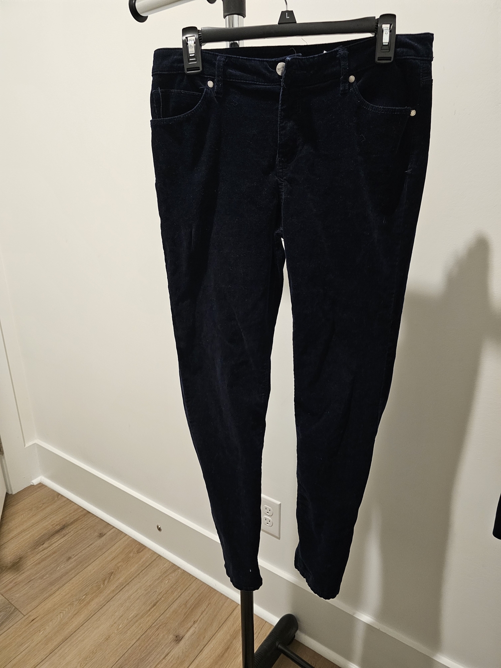 Buffalo David Bitton Dark Navy Corduroy Slim Trousers